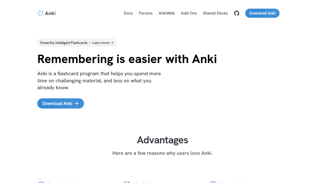 A screenshot of the Anki flashcard application, demonstrating how digital tools help implement spaced repetition by automating review timing.
