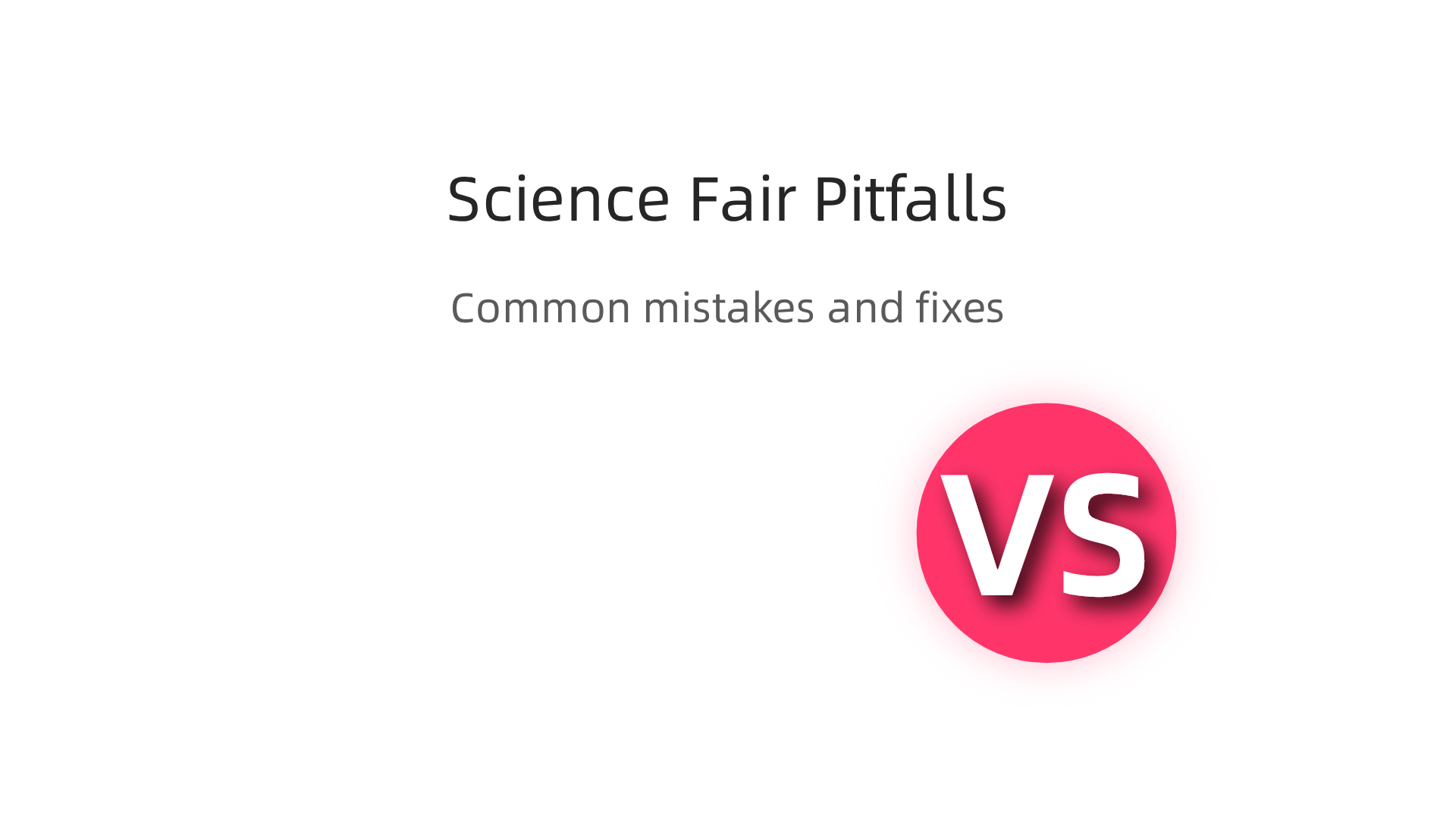 Infographic highlighting common mistakes in science fair projects and how to prevent them.