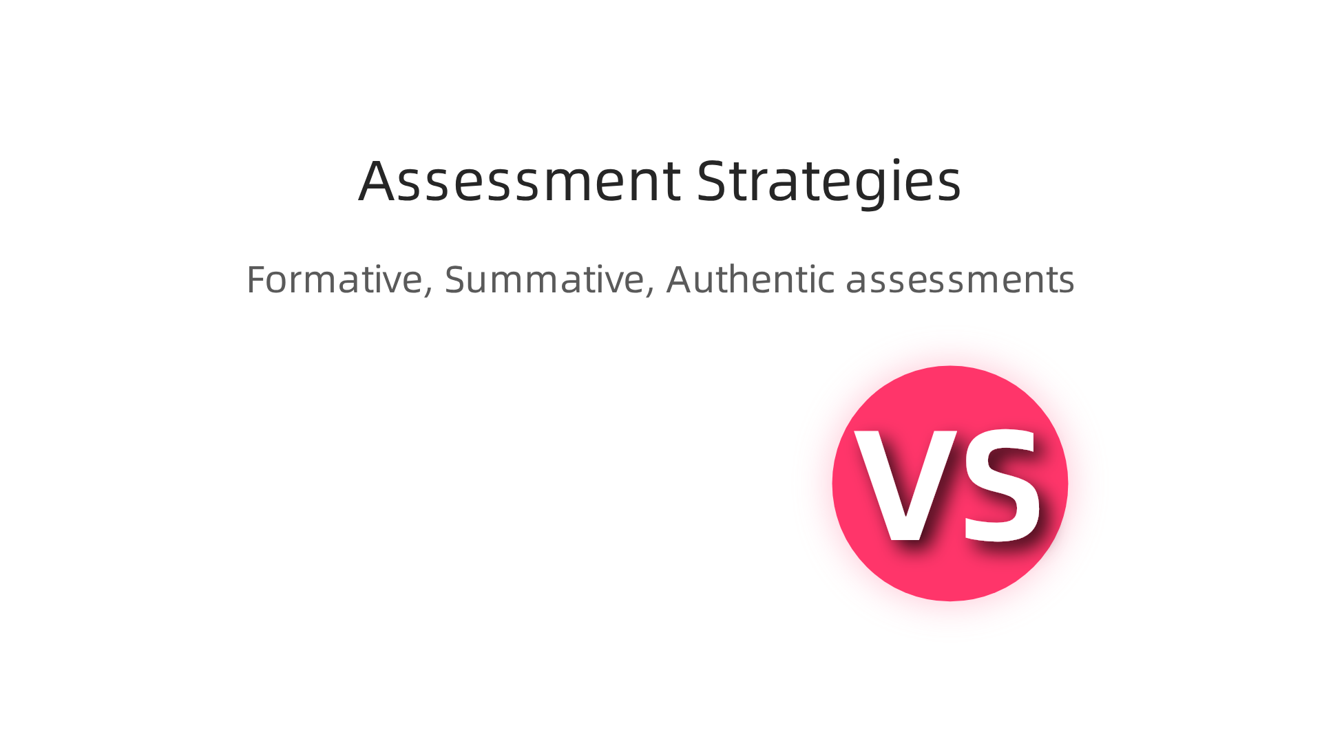 An infographic illustrating different types of assessment strategies used to measure student learning and understanding.