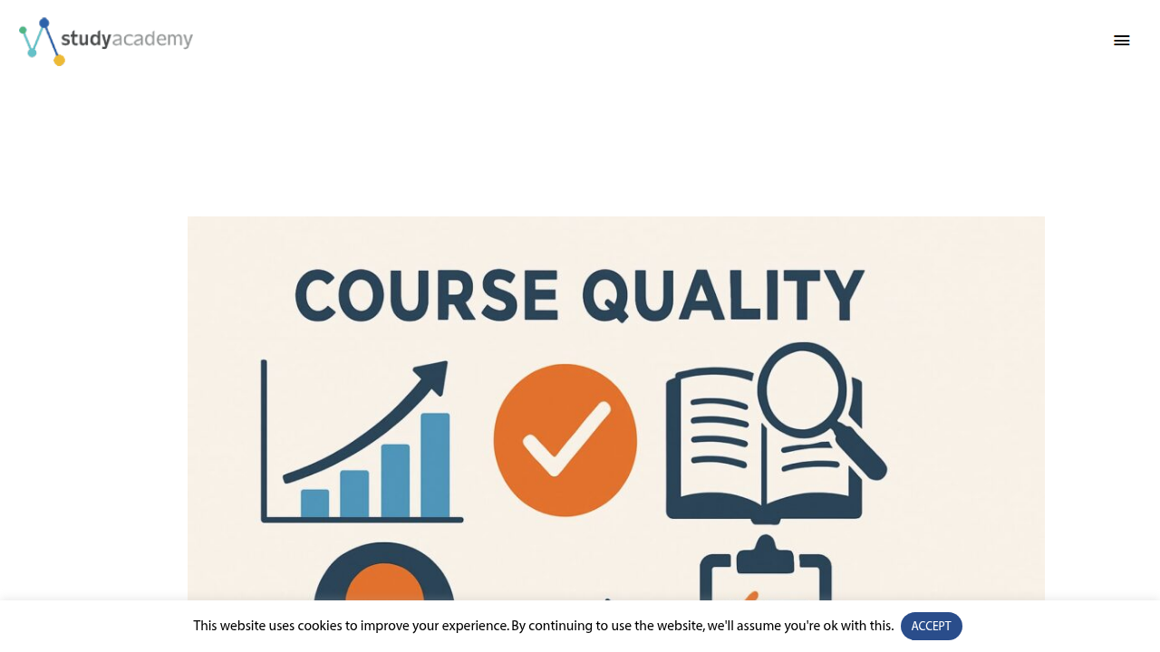 A screenshot from StudyAcademy.co.uk's guide on assessing online course quality before enrollment.