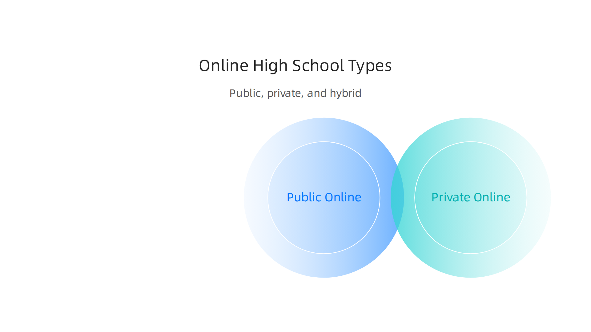 Explore the distinct characteristics of public, private, and hybrid online high school models.