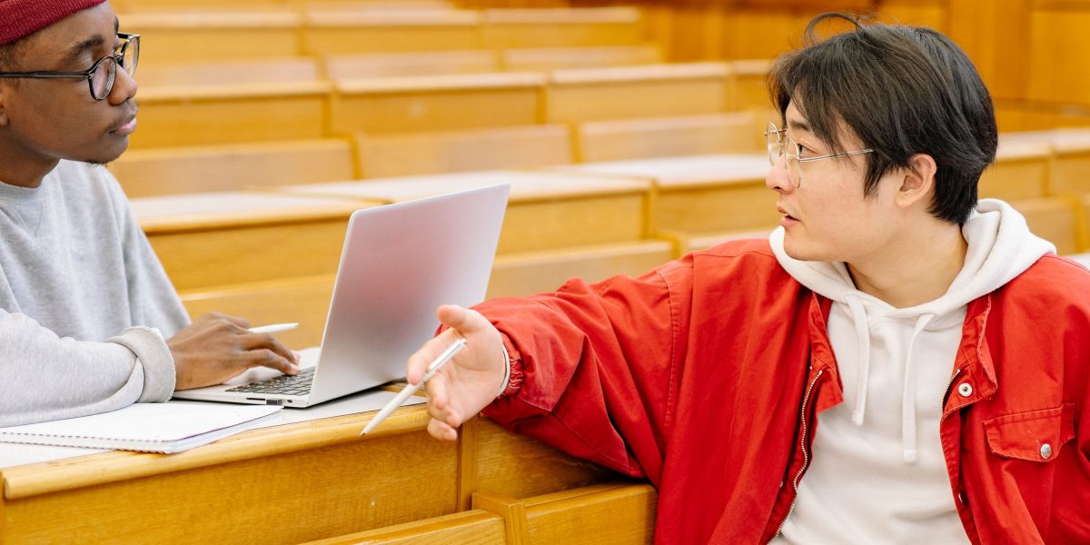 A student proactively seeking guidance or support from a university resource.