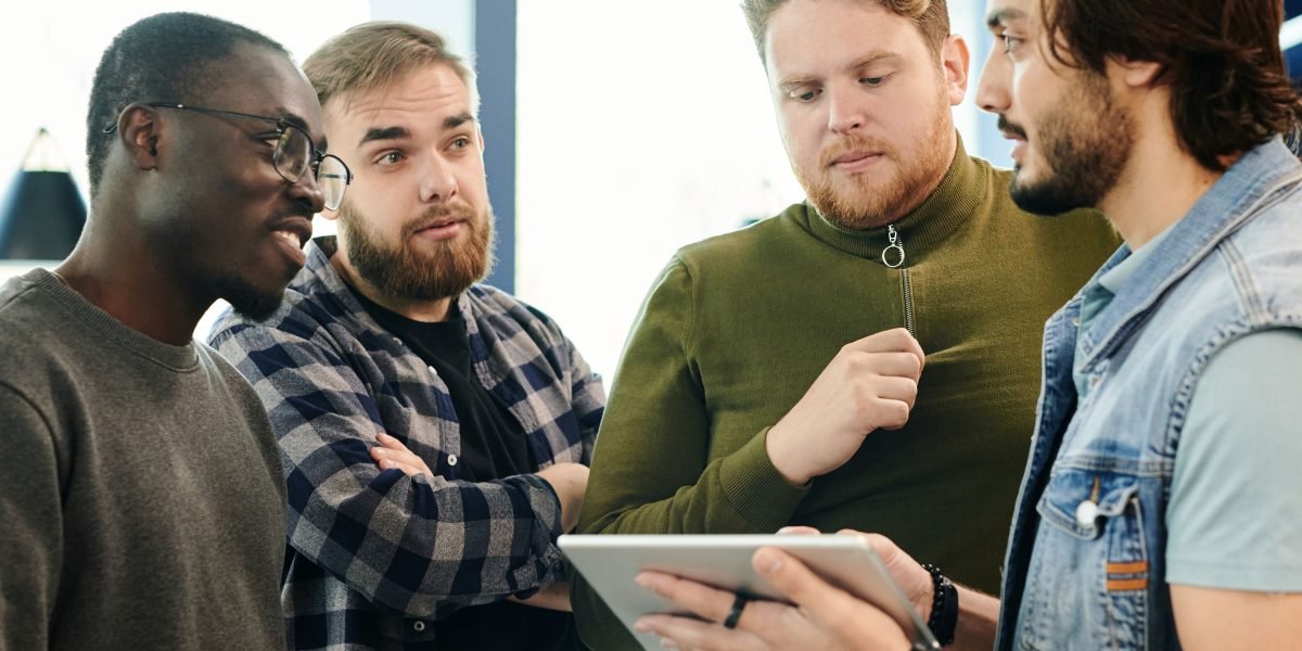 A group of individuals working together to solve a complex problem.