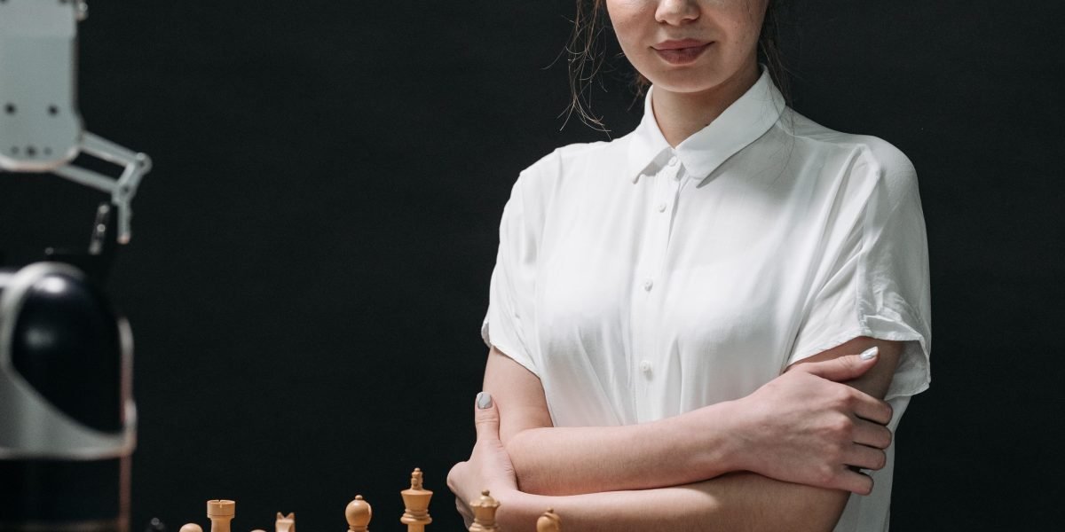 A scene depicting a person engaging with AI-powered tools, symbolizing the future of personalized and augmented learning experiences.