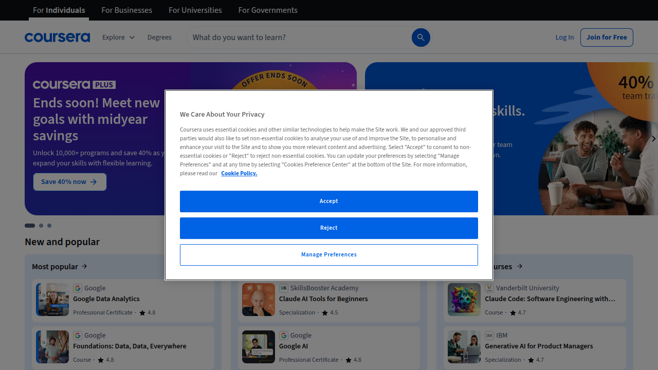 Discover online computer science degrees from leading universities offered through the Coursera learning platform.