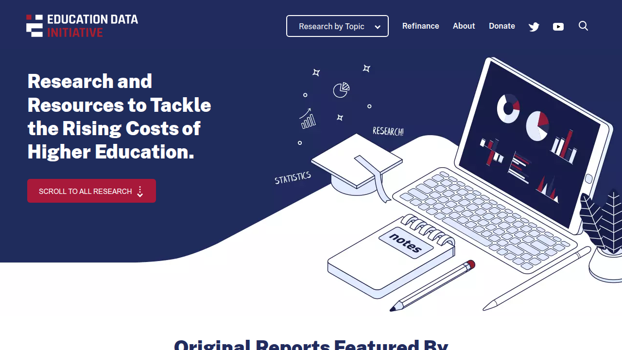 Find comprehensive data and statistics on education costs, trends, and student outcomes.