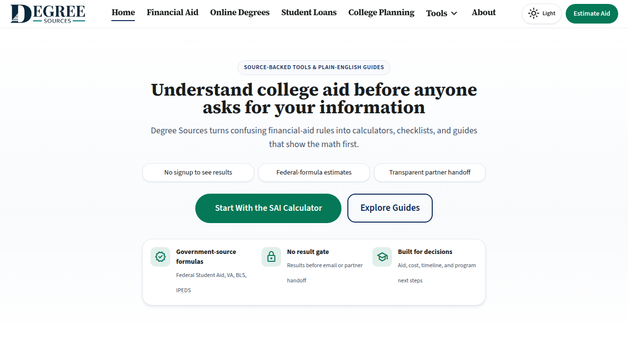 A reliable source for comparing online degree programs, costs, and student outcomes across various universities.